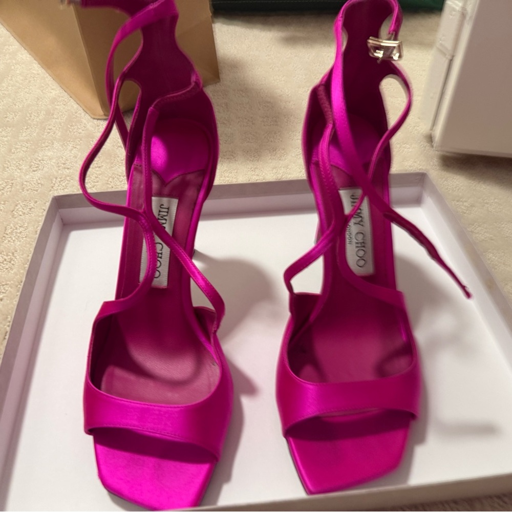 Jimmy Choo Satin Strappy Heel - AZIA